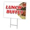 Signmission Lunch Buffet Yard Sign & Stake outdoor plastic coroplast window, C-1216 Lunch Buffet C-1216 Lunch Buffet - alternate 1